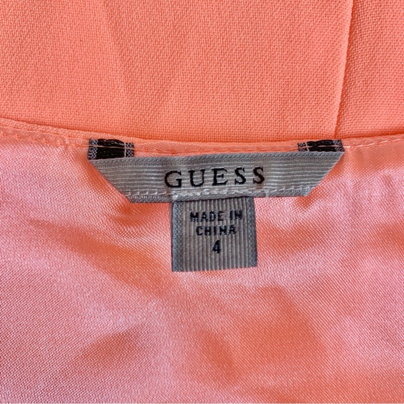 GUESS Neon Orange Cocktail Prom Dress Women’s Size 4 - Picture 7 of 8